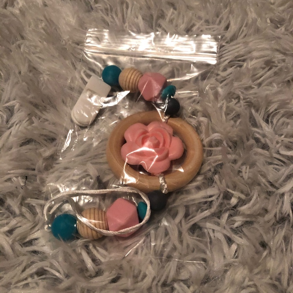 Silicone Teething Pacifier Clip